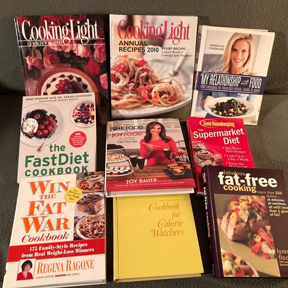 Lot of 9 Healthy / Diet / Light COOKBOOKS, Full of Nutritious Recipes